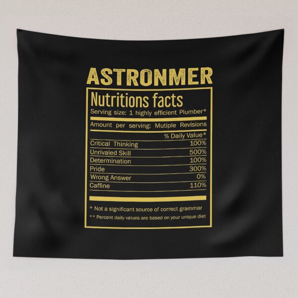 Aperçu de l'œuvre chemise de cadeaux d'anniversaire d'astronmer, cool astromer Funny Nutrition Facts Mens Womens Christmas Fathers Days Gift, astronmer Nutrition Facts créée et vendue par xlnv.
