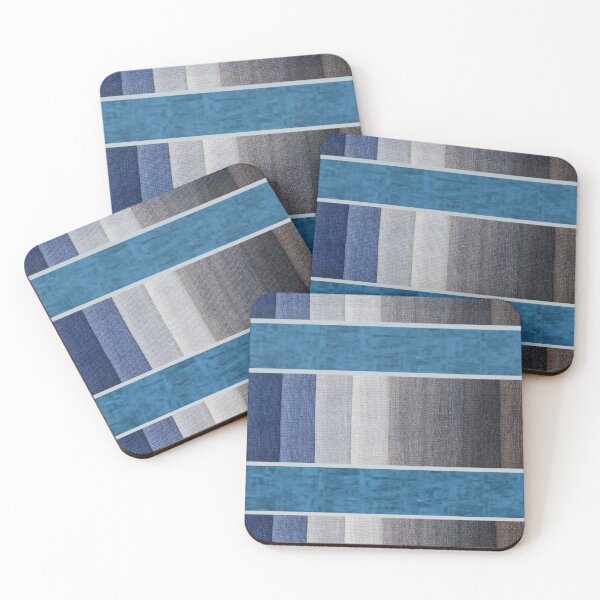 Item preview, Blue and Grey Cloth Design With Stripes designed and sold by NightRags.