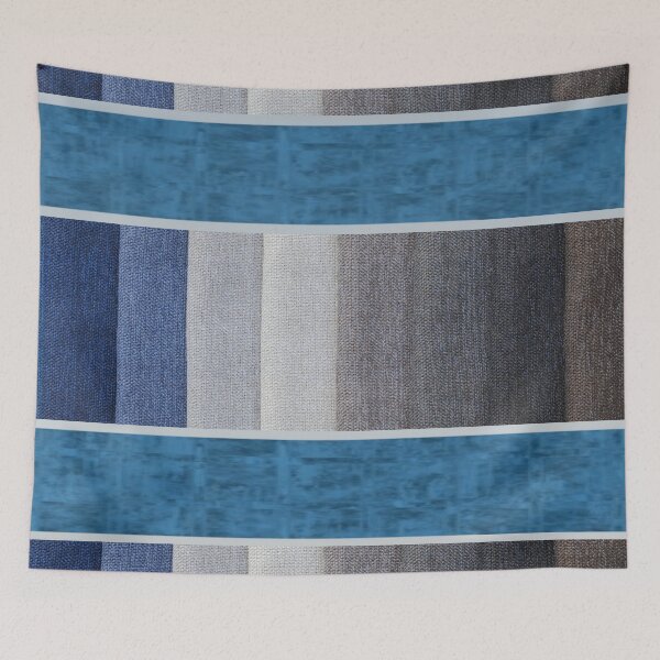 Item preview, Blue and Grey Cloth Design With Stripes designed and sold by NightRags.