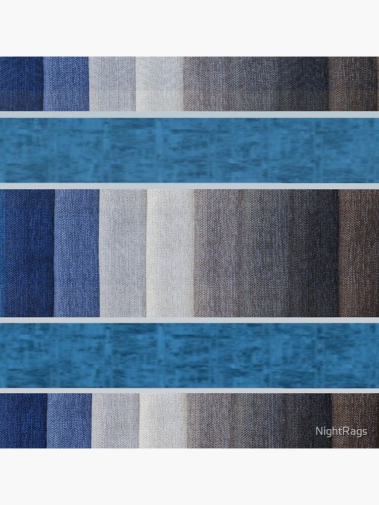 Blue And Grey Cloth Design With Stripes Sticker For Sale By Nightrags Redbubble