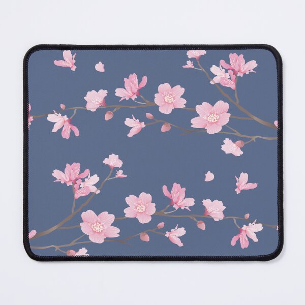 Item preview, Cherry Blossom flower plant - Denim blue designed and sold by designenrich.