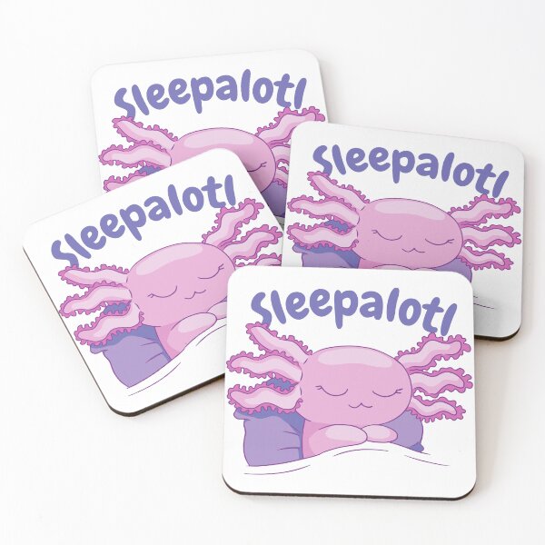 Item preview, Cute kawaii axolotl - sleepalotl design for late risers designed and sold by JanooFactory.