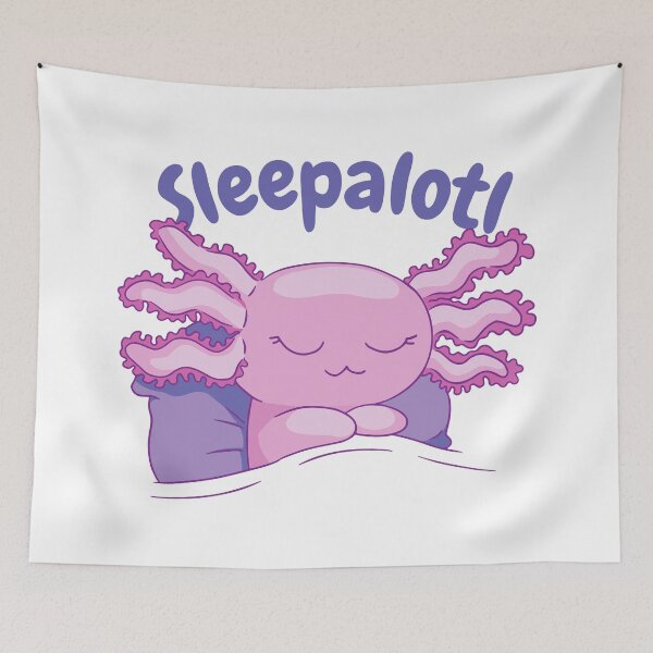 Item preview, Cute kawaii axolotl - sleepalotl design for late risers designed and sold by JanooFactory.