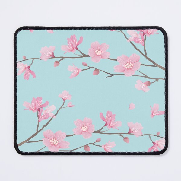 Item preview, Cherry Blossom flower plant - Duck Egg Blue designed and sold by designenrich.