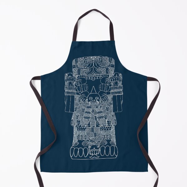 Item preview, Coatlicue - Aztec Mother of the Gods in White Outline designed and sold by Aztectees.