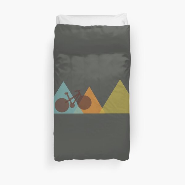 Mountain Bike Simple Geometric Design for Mountain Bike Riders Duvet Cover