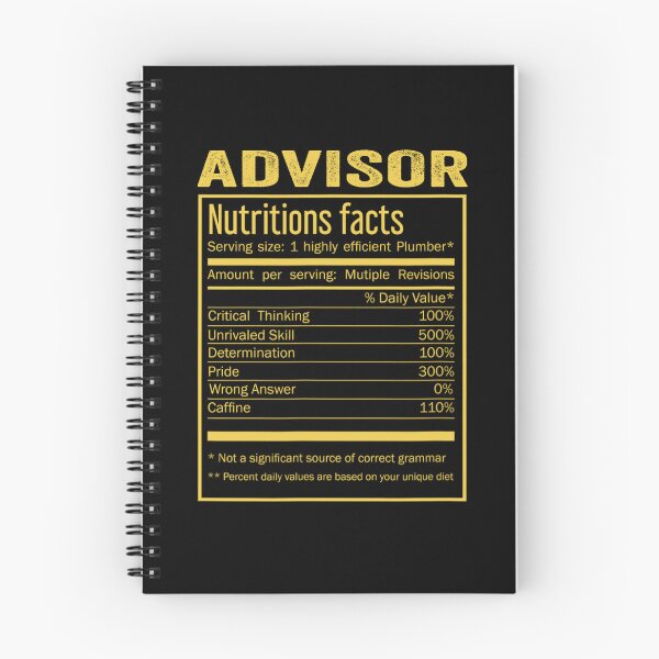 Item preview, advisor birthday Gifts Shirt,Cool advisor Funny Nutrition Facts Mens Womens Christmas Fathers Days Gift, advisor Nutrition Facts designed and sold by xlnv.
