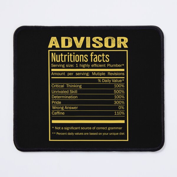 Item preview, advisor birthday Gifts Shirt,Cool advisor Funny Nutrition Facts Mens Womens Christmas Fathers Days Gift, advisor Nutrition Facts designed and sold by xlnv.