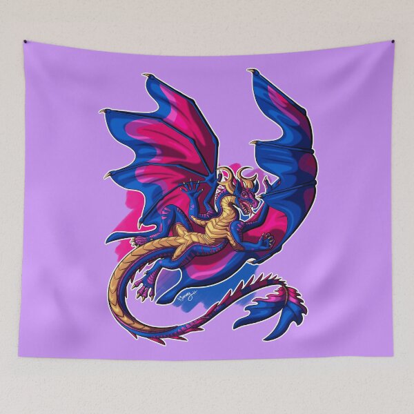 Item preview, Bi Pride Dragon designed and sold by Kimberly Holbrook Arts.