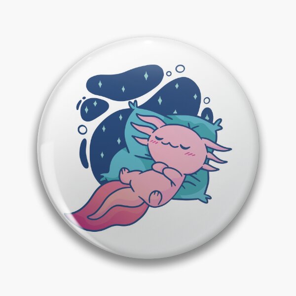 Item preview, Cute kawaii sleeping axolotl - Sleepalotl design for late risers designed and sold by JanooFactory.