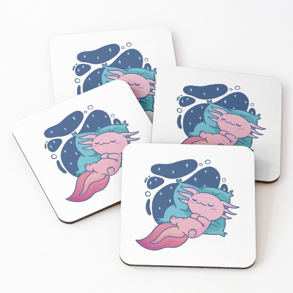 Item preview, Cute kawaii sleeping axolotl - Sleepalotl design for late risers designed and sold by JanooFactory.