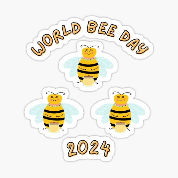 "World Bee day 2024" Sticker for Sale by Forallcrypto Redbubble