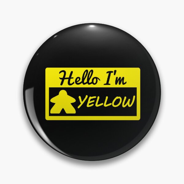 Item preview, Board Gamer Yellow Player Tag Hello I'm Green Meeple designed and sold by shadowisper.