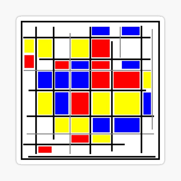 geometric figures with primary colors Sticker