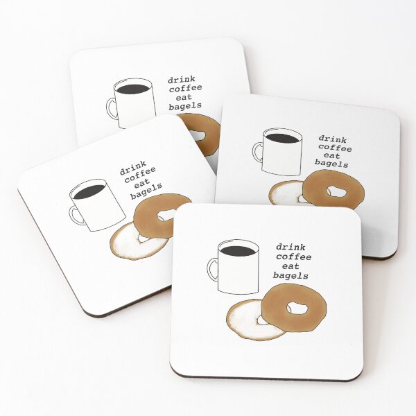 Item preview, Drink Coffee Eat Bagels designed and sold by Miranda-Grace.