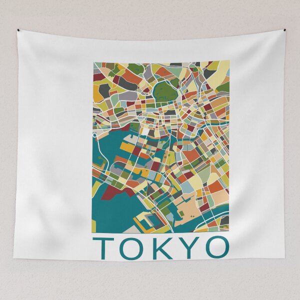 Item preview, Tokyo, Japan Mid Century Minimalist Map designed and sold by kbracey-meraki.
