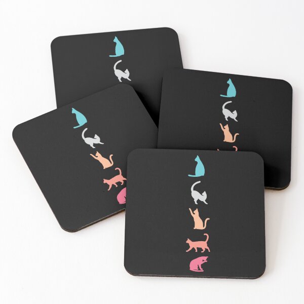 Item preview, Pastel Chakra Sunset Cats designed and sold by SaraM-design.