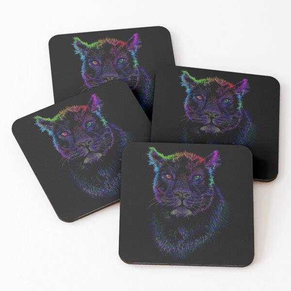 Item preview, Abstract neon colored panther designed and sold by Bcolors.