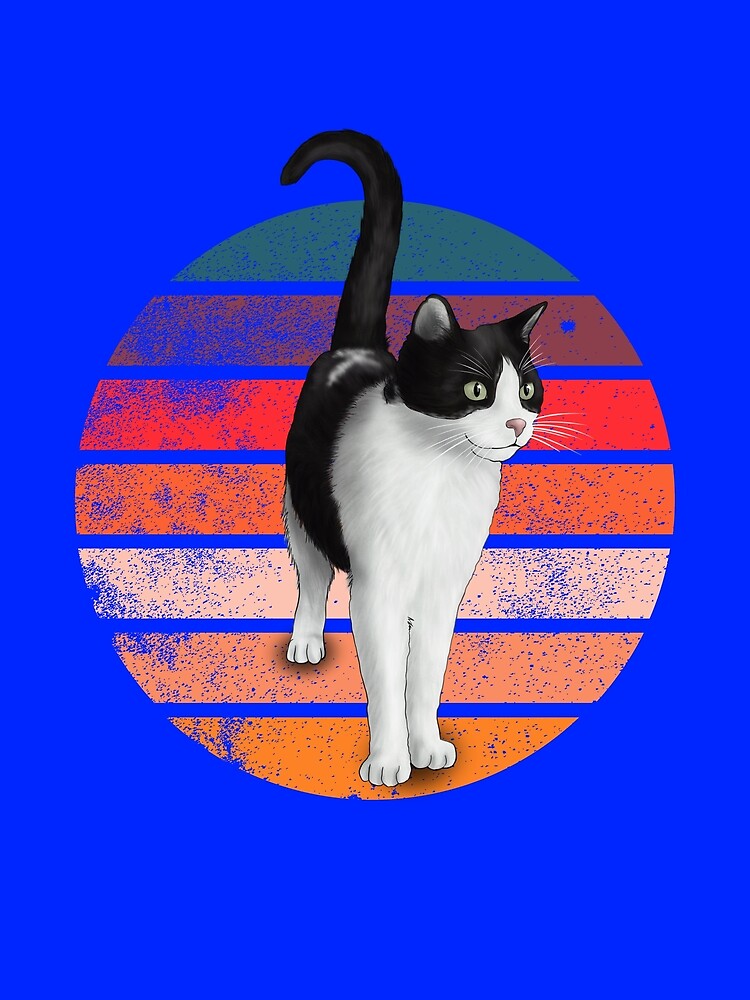 "black and white cat" Poster for Sale by Gusane Redbubble