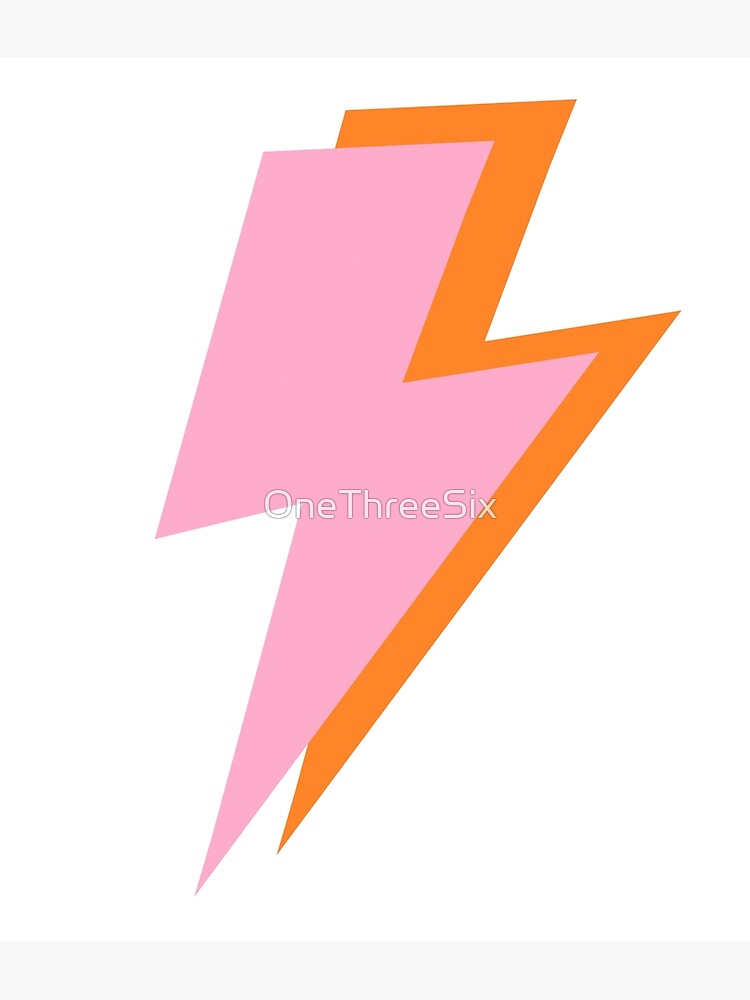 "Light Pink and Orange Lightning " Poster for Sale by