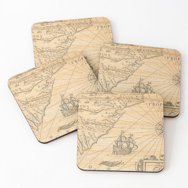 Item preview, Vintage Tropical Ocean Nautical Map Artwork designed and sold by ThisIsMugLife.