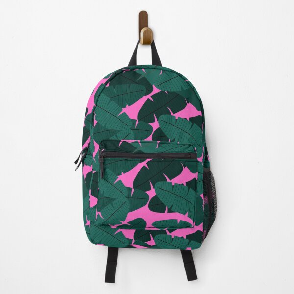 Item preview, Hot pink and green leaf print designed and sold by DemonicGloom.