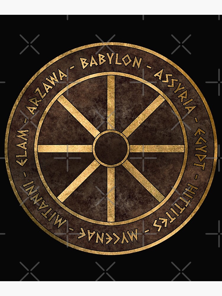 "Bronze Age Powers Ancient Civilizations Chariot Wheel Symbol " Poster