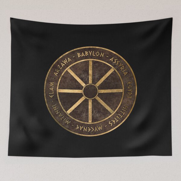 Item preview, Bronze Age Powers Ancient Civilizations Chariot Wheel Symbol  designed and sold by Agema Apparel.