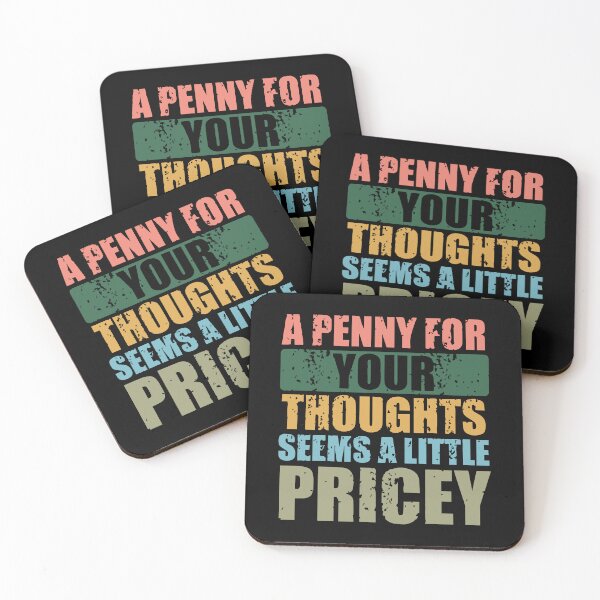 Item preview, Funny, Penny For Your Thoughts T-shirt. Sarcastic Joke Tee,Black,Small designed and sold by Atlas Bog.