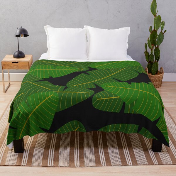 Item preview, Green and black leaf print designed and sold by DemonicGloom.