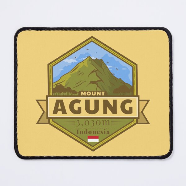 Item preview, Mount Agung Bali Indonesia Badge designed and sold by KrisSidDesigns.