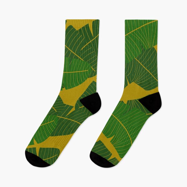Item preview, Green and gold  leaf print designed and sold by DemonicGloom.