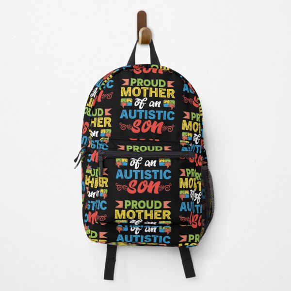 Artikelvorschau, Proud Mother Of An Autistic Son Autistic support Be Positive Aspire To Inspire Happy Life Apparel Essential Motivation Inspiration Joy Mood entworfen und verkauft von DesignByHeartUK.