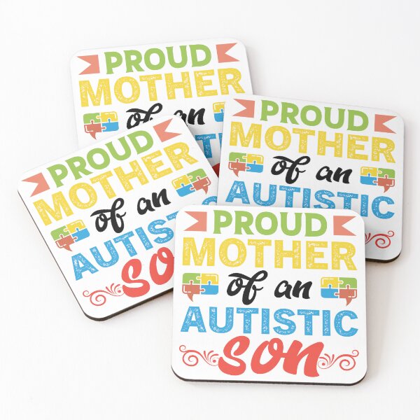 Item preview, Proud Mother Of An Autistic Son Autistic support Be Positive Aspire To Inspire Happy Life Apparel Essential Motivation Inspiration Joy Mood designed and sold by DesignByHeartUK.
