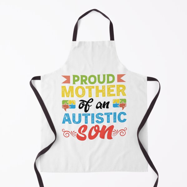 Aperçu de l'œuvre Proud Mother Of An Autistic Son Autistic support Be Positive Aspire To Inspire Happy Life Apparel Essential Motivation Inspiration Joy Mood créée et vendue par DesignByHeartUK.