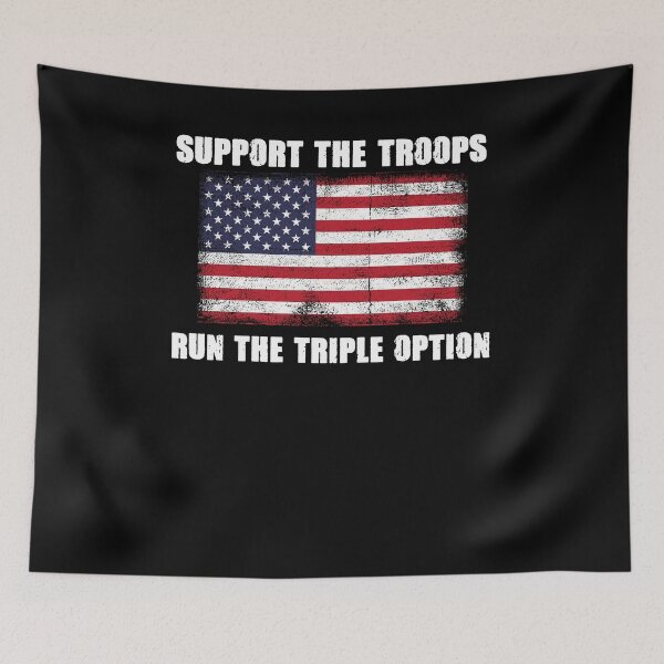 Item preview, Support the troops run the triple option designed and sold by margeretelser.