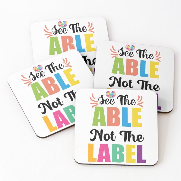 Item preview, See The Able Not The Label Be Positive Aspire To Inspire Happy Life Apparel Essential Motivation Inspiration Joy Mood designed and sold by DesignByHeartUK.