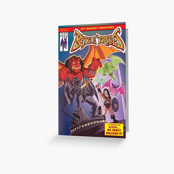 Battle Tribes - Return of the Demon Greeting Card