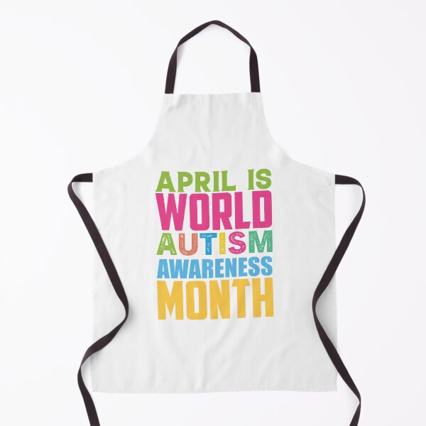 Aperçu de l'œuvre April Is World Autism Awareness Month Autistic support Be Positive Aspire To Inspire Happy Life Apparel Essential Motivation Inspiration Joy Mood créée et vendue par DesignByHeartUK.