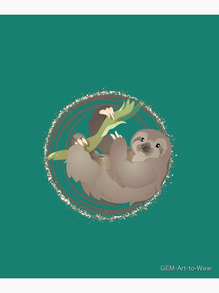 "Cute Sloth. Kindergarten and Preschooler Design." Poster for Sale by