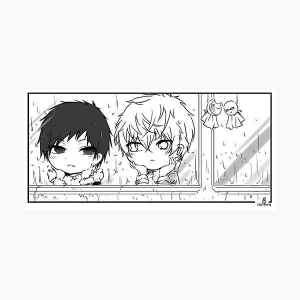 Aperçu de l'œuvre Izaya Shizuo regarde la pluie ensemble - Shinra Celty Teru Teru Bozu (DRRR) Shizaya créée et vendue par rinfiora.