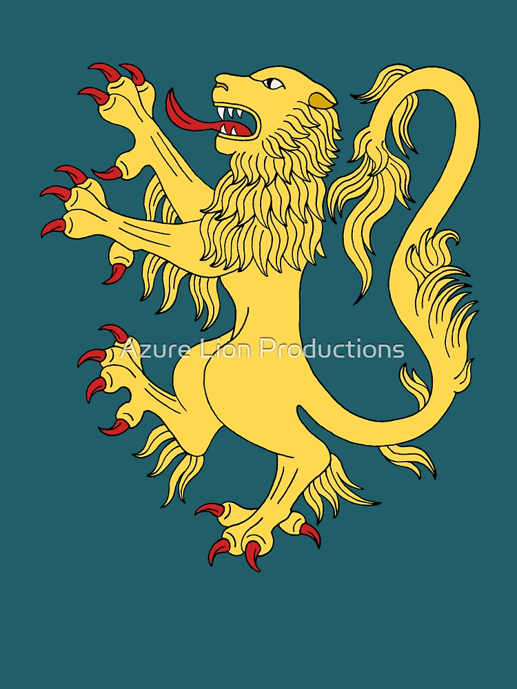 Thumbnail 4 of 4, Relaxed T-Shirt, Lion Rampant designed and sold by Azure Lion Productions.