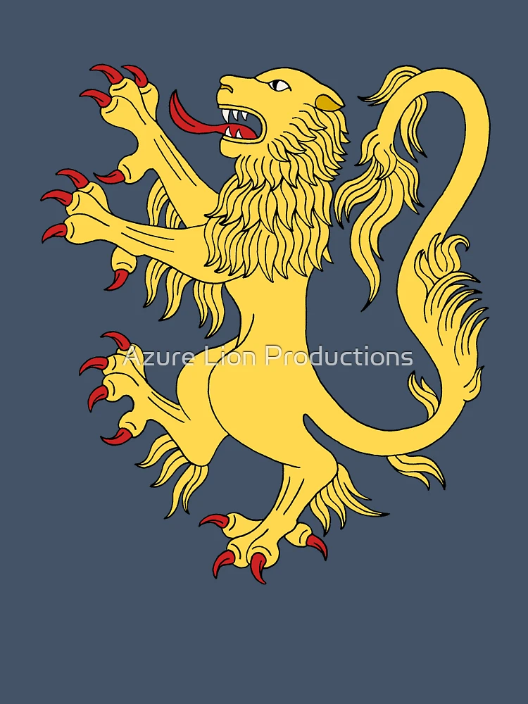 Thumbnail 7 of 7, Oversized T-Shirt, Lion Rampant designed and sold by Azure Lion Productions.