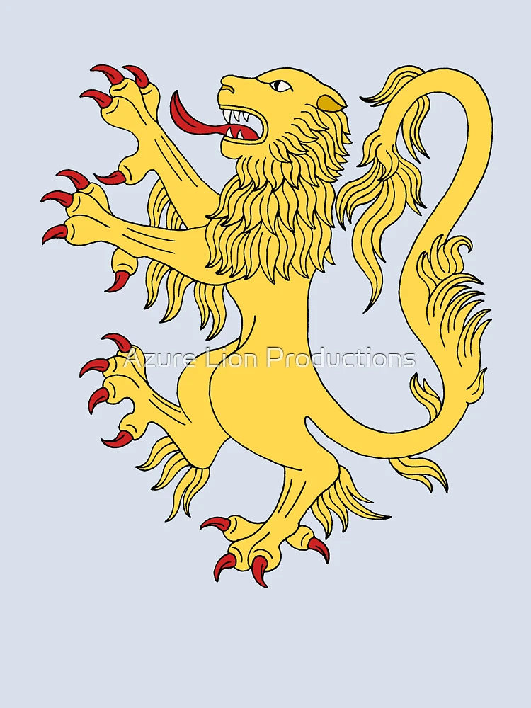 Thumbnail 4 of 4, Boxy T-Shirt, Lion Rampant designed and sold by Azure Lion Productions.