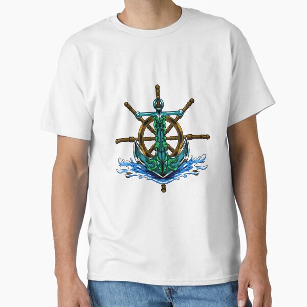 Item preview, Blue Green Anchor Ship Rudder Sea Wave Combination designed and sold by leen12.