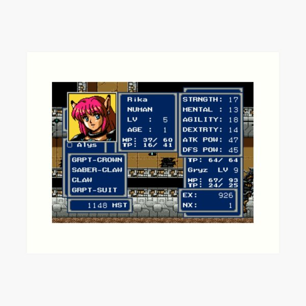 Item preview, Classic Phantasy Star IV Rika Stats designed and sold by Abel T.
