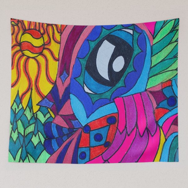 Item preview, Abstract Eye Sun Leaves  designed and sold by artbyalette.