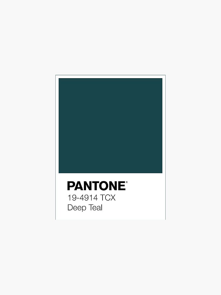 Pantone Color Sample Deep Teal Sticker for Sale by K.J. Fong