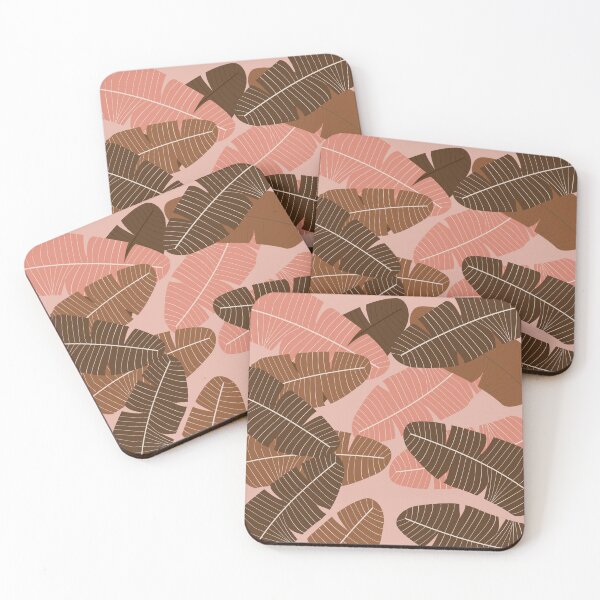 Item preview, Baby Pink and brown  leaf print designed and sold by DemonicGloom.