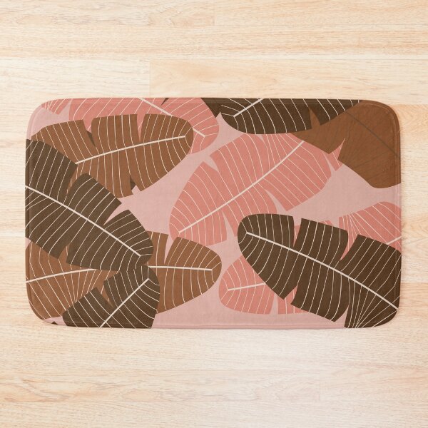 Item preview, Baby Pink and brown  leaf print designed and sold by DemonicGloom.